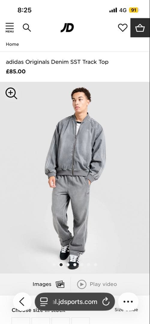 ア*郎様 Adidas Originals デニムトラックジャケット　グレー　X