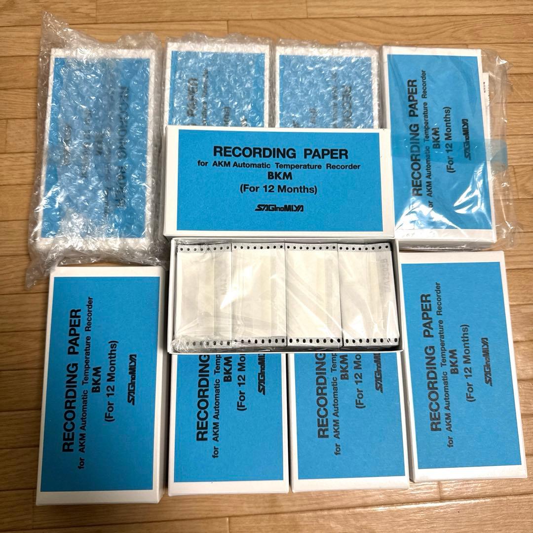 AKM自動温度記録計 記録用紙 BKM-4044X 9箱セット箱（1箱12冊入）