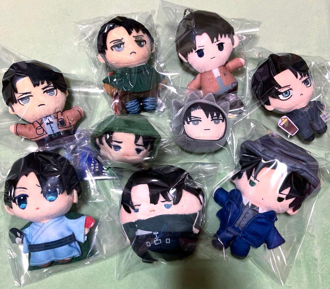 進撃の巨人　リヴァイ　ぬいぐるみマスコットまとめ売り
