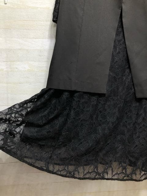 新品☆3L♪レース×ジャケット重ね着風ワンピースドレス☆☆A210