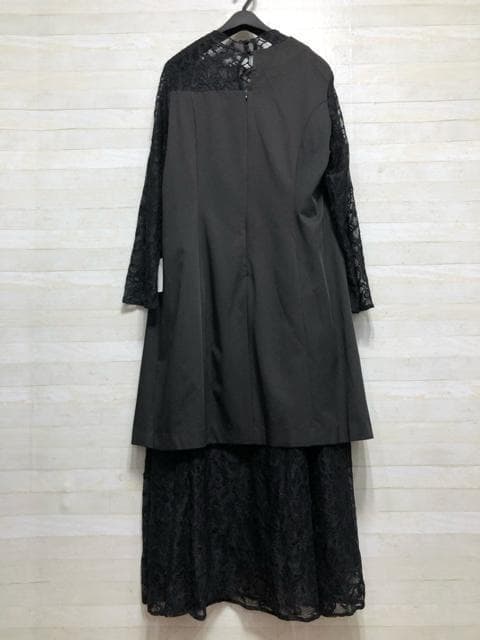 新品☆3L♪レース×ジャケット重ね着風ワンピースドレス☆☆A210