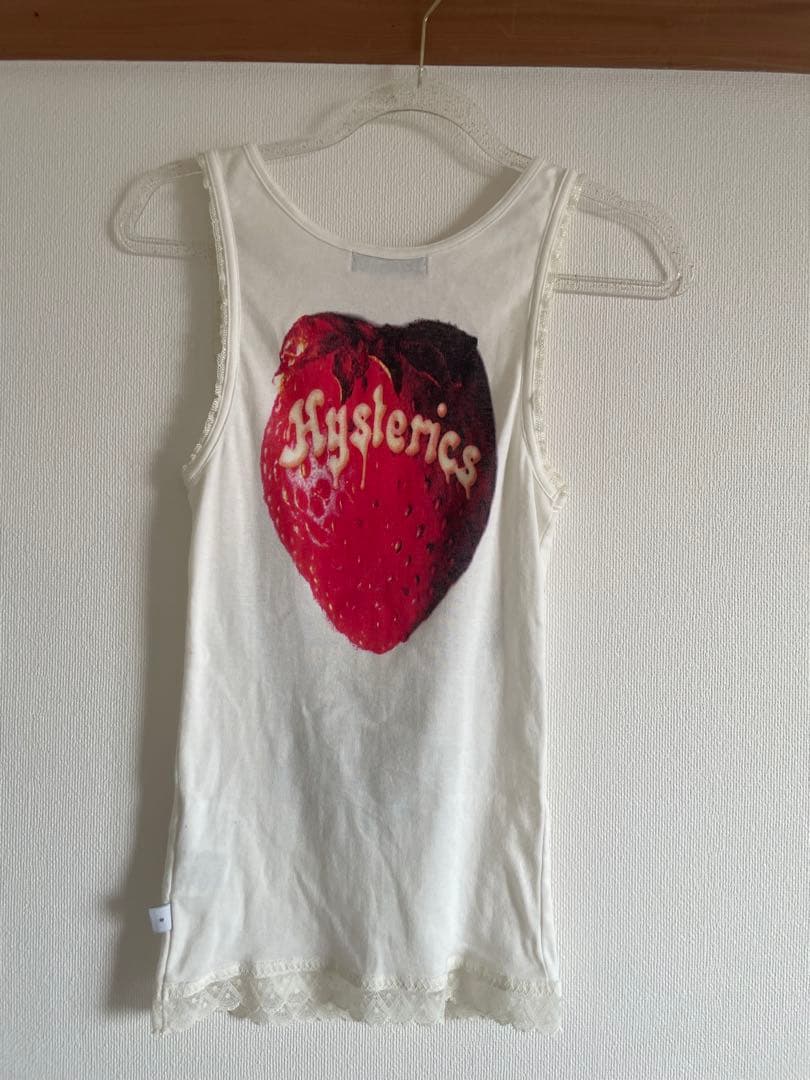 ヒステリックグラマー スカルベリー レースタンクトップ 白