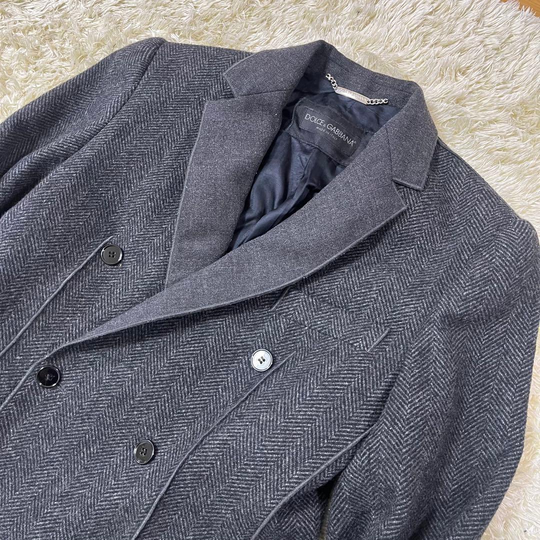 ドルチェ＆ガッバーナ　チェスターコート　ヘリンボーン　ロング　ドルガバ