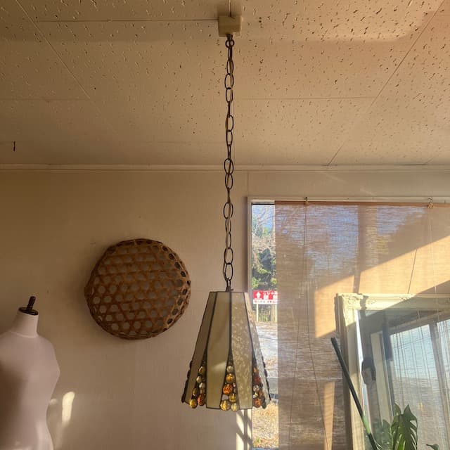 ヴィンテージ ステンドグラス 吊り下げ 照明 ランプ ライト ペンダントライト