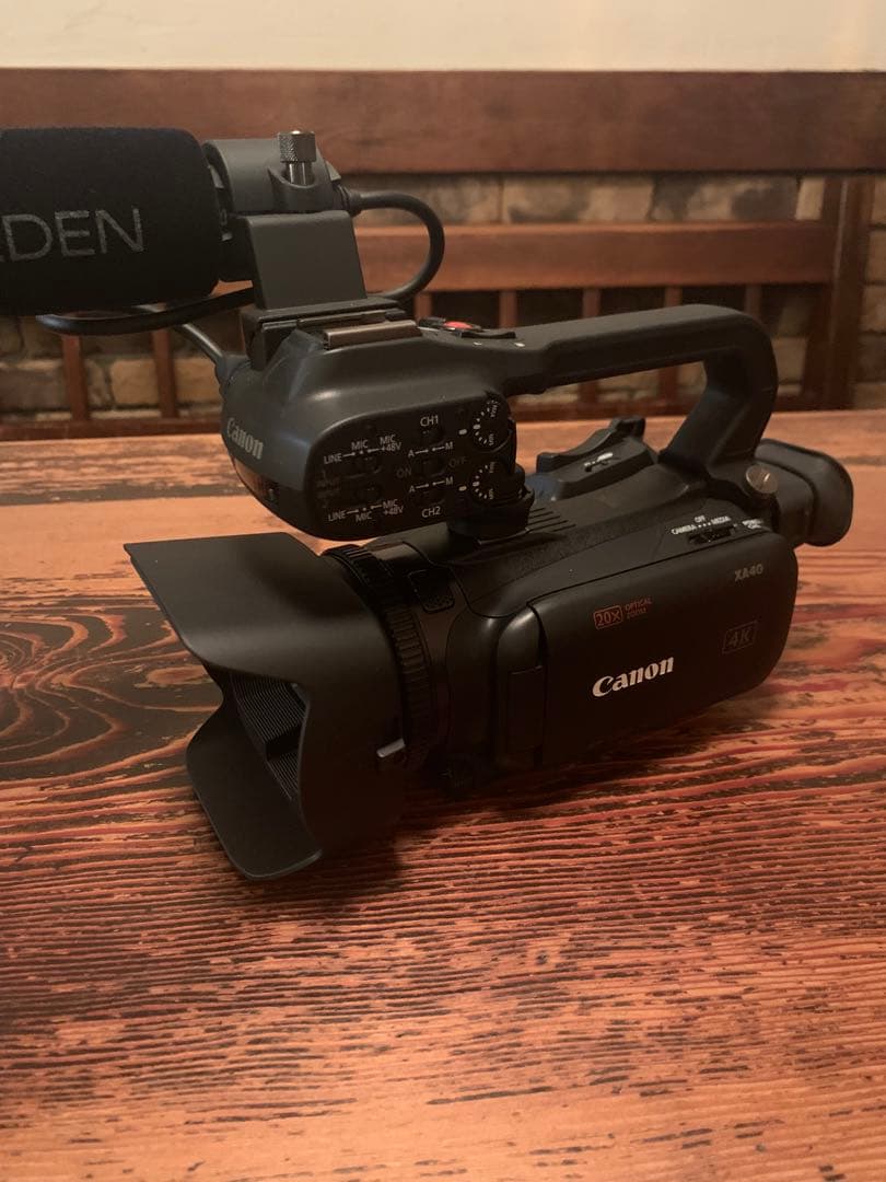 業務用Canon 4Kビデオカメラ XA40 ハンドルユニットHDU-1セット