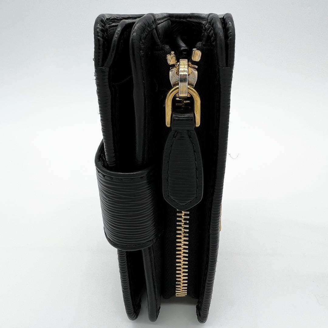 【希少美品✨】 プラダ 二つ折り財布 ヴィッテロムーブ L字ジップ ブラック 黒