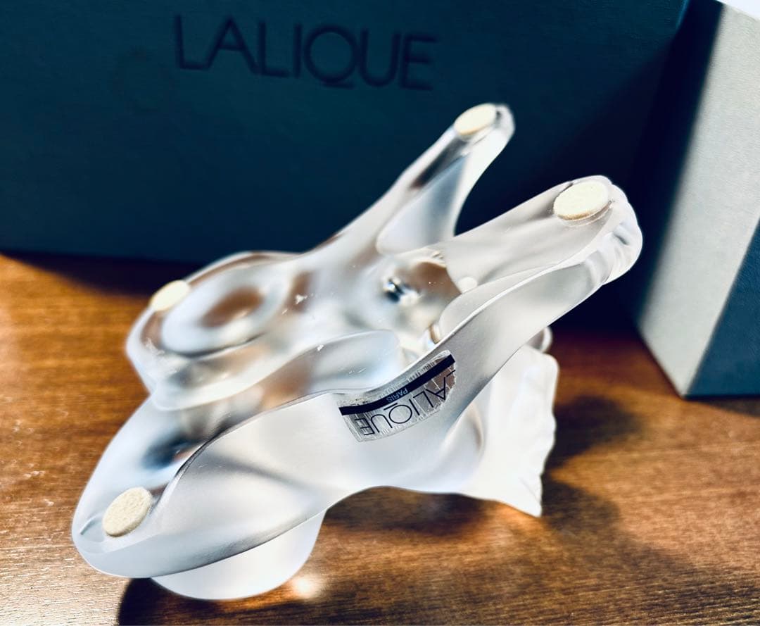 LALIQUE ラリック　愛合うライオン達　置物 オブジェ フィギュリン