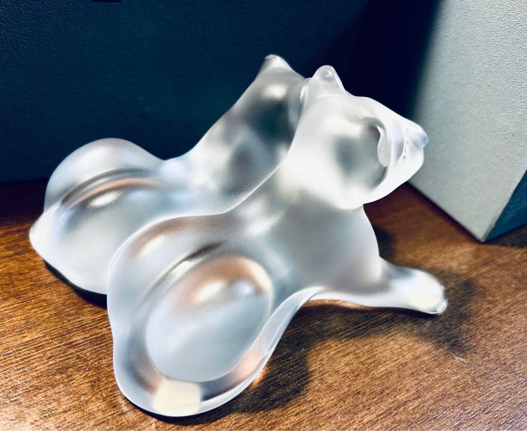 LALIQUE ラリック　愛合うライオン達　置物 オブジェ フィギュリン