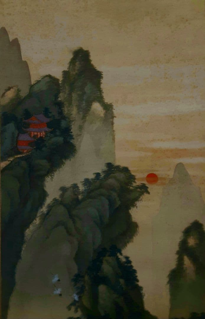 徳岡神泉　文化勲章　本物肉筆　共箱・二重箱入り　大正10年くらいの作　お正月飾り