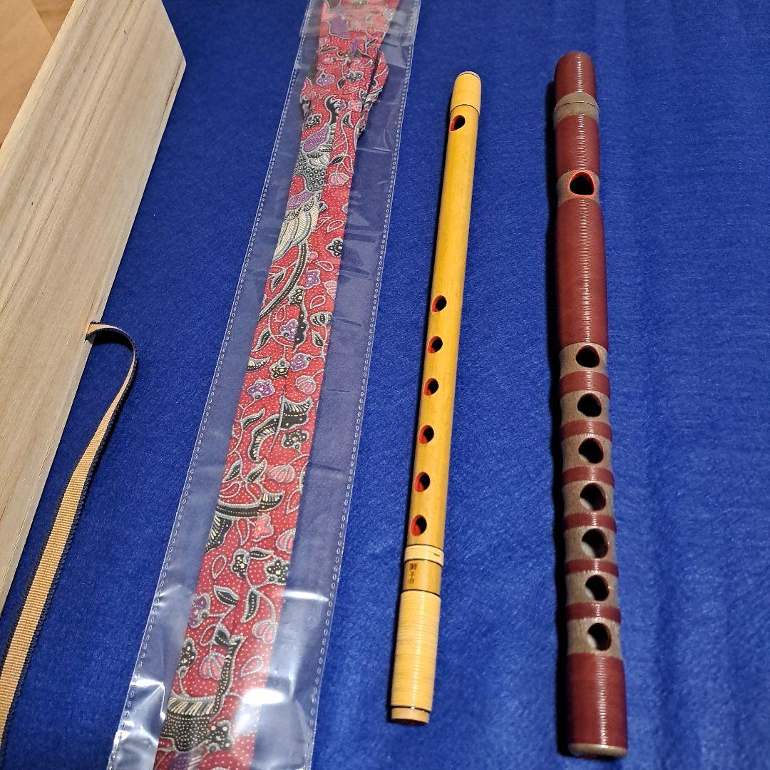 和楽器　龍笛と篠笛