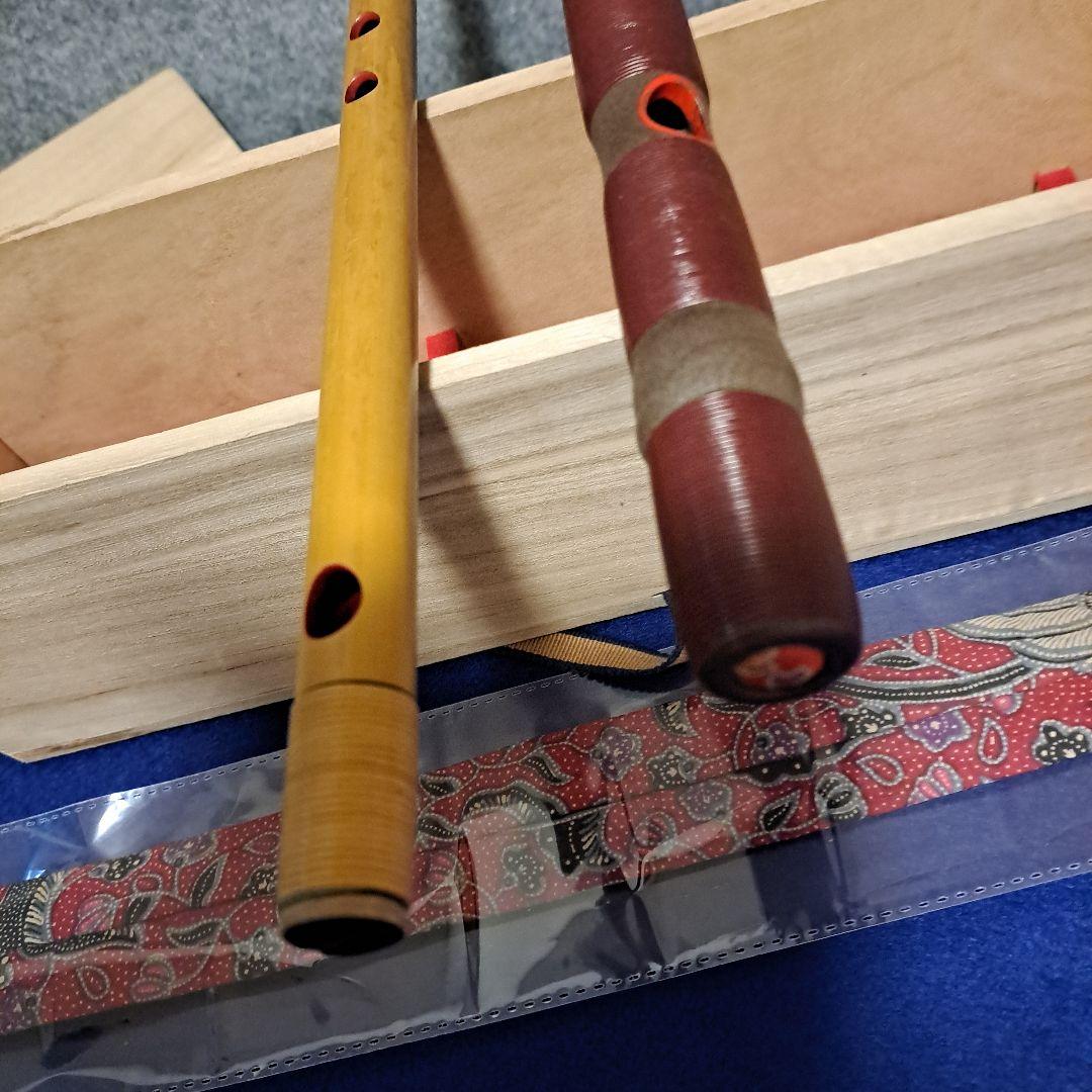 和楽器　龍笛と篠笛