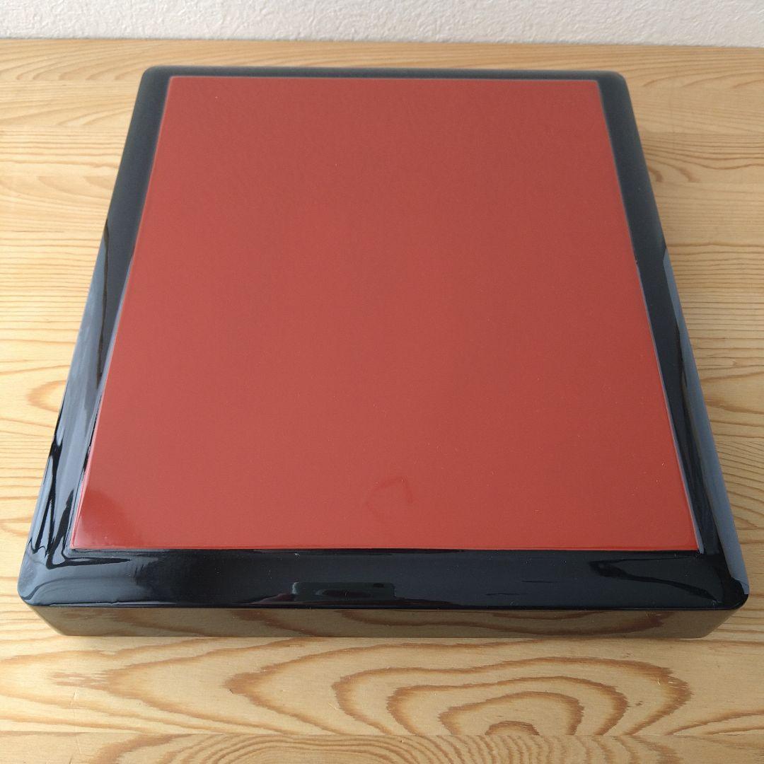 【新品未使用】目録箱 文箱 硯箱 朱塗