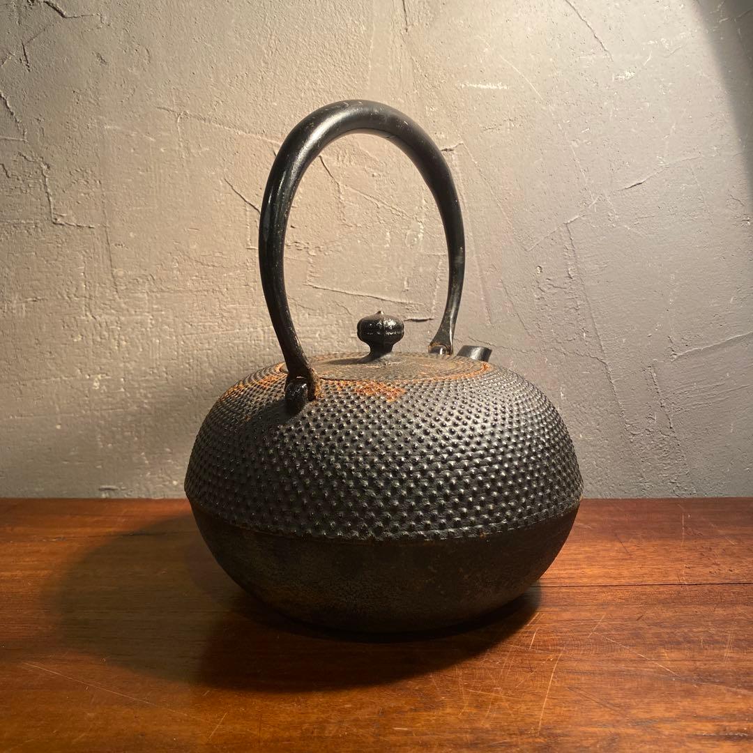 南部鉄器 鉄瓶 南部特製 アラレ ヤカン 古道具 昭和レトロ 古道具
