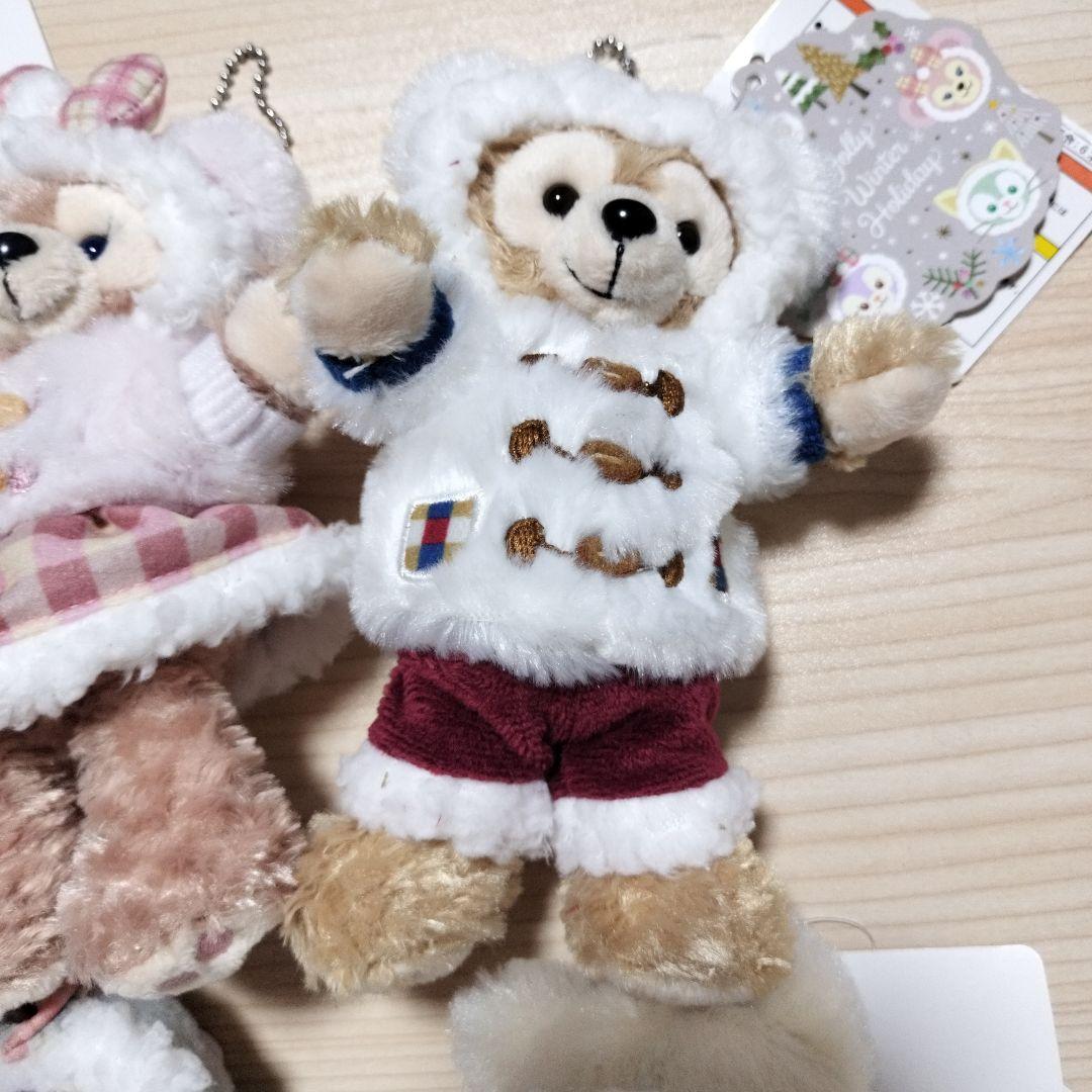 ダッフィー ＆フレンズ ウインターホリデーぬいぐるみバッジ４体