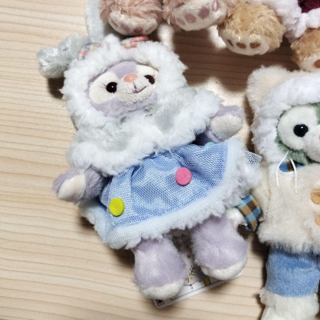 ダッフィー ＆フレンズ ウインターホリデーぬいぐるみバッジ４体