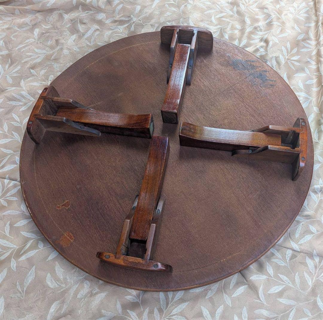 折りたたみちゃぶ台　欅材　超美品　昭和レトロ