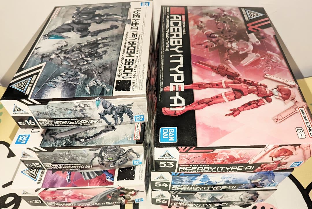 匿名配送 30MM アチェルビー TYPE-A〜TYPE-C、マント/ウマ/多脚