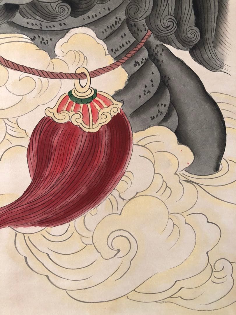 張大千 法界光明 掛け軸 四尺 中国絵画 書画 手描き 仏画 人物図 仏教美術