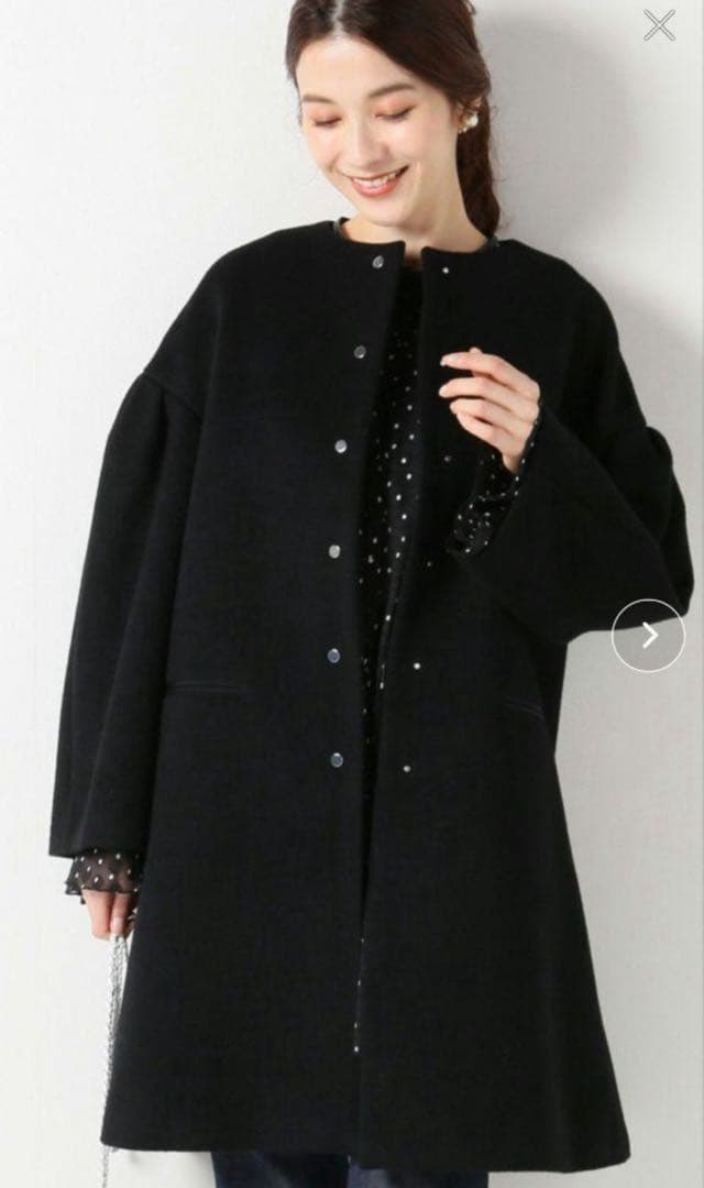 IENA コート　ブラック