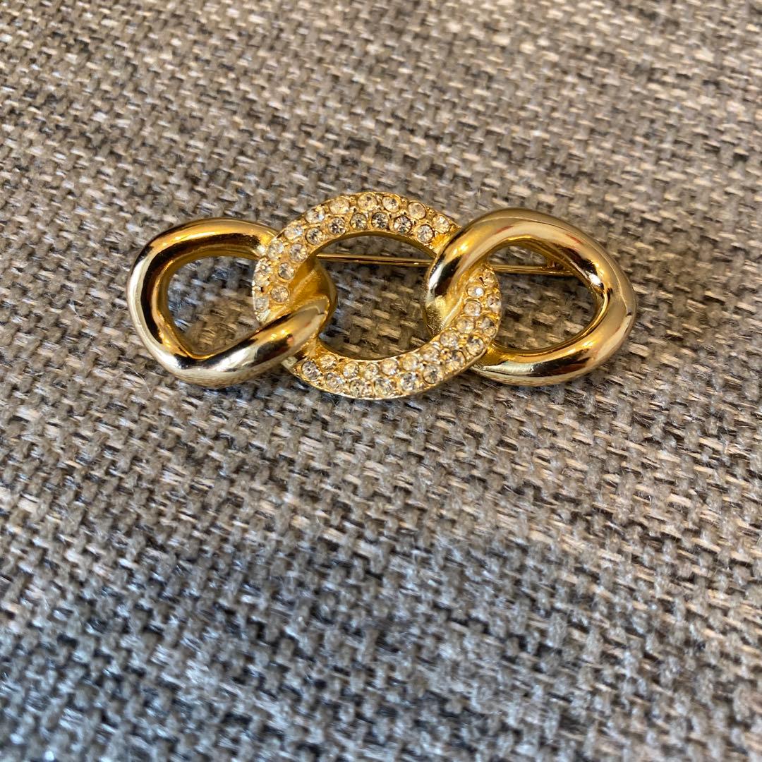 【美品　ディオール　Dior ブローチ　ゴールド】 正規品