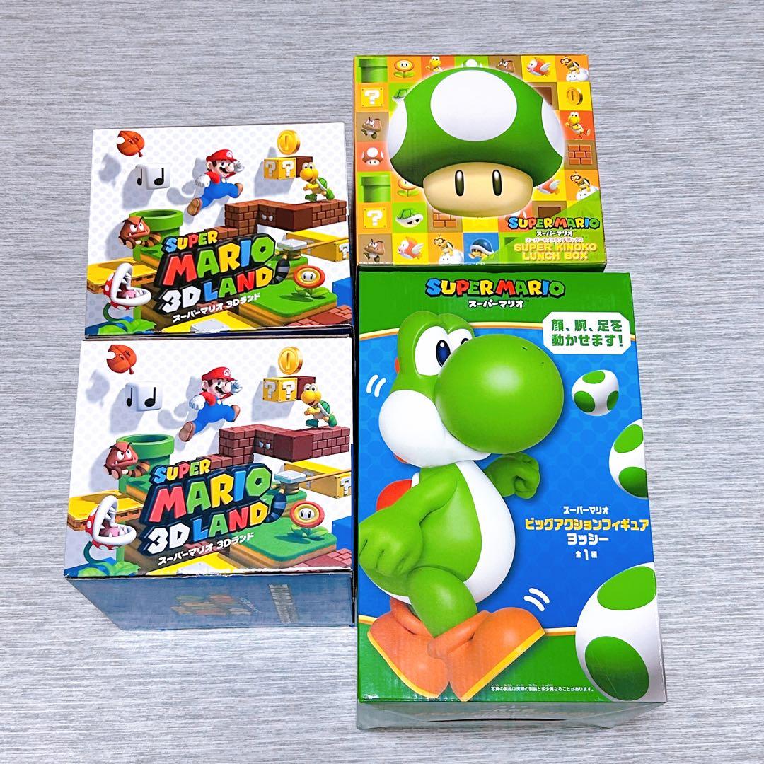 スーパーマリオ　フィギュア　マリオカート　ミニカー　スーパーキノコランチボックス