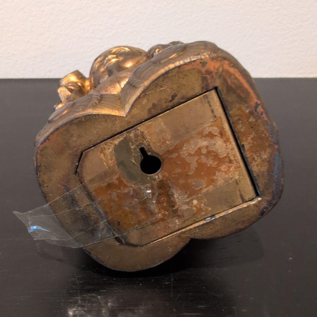 珍品　戦前　日本生命販促用・記念品　貯金箱　大黒天　金属製