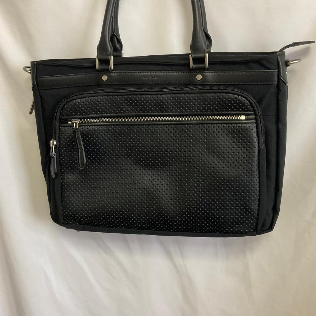 Paul Smith ビジネスバッグ パンチング レザーデザイン ナイロン