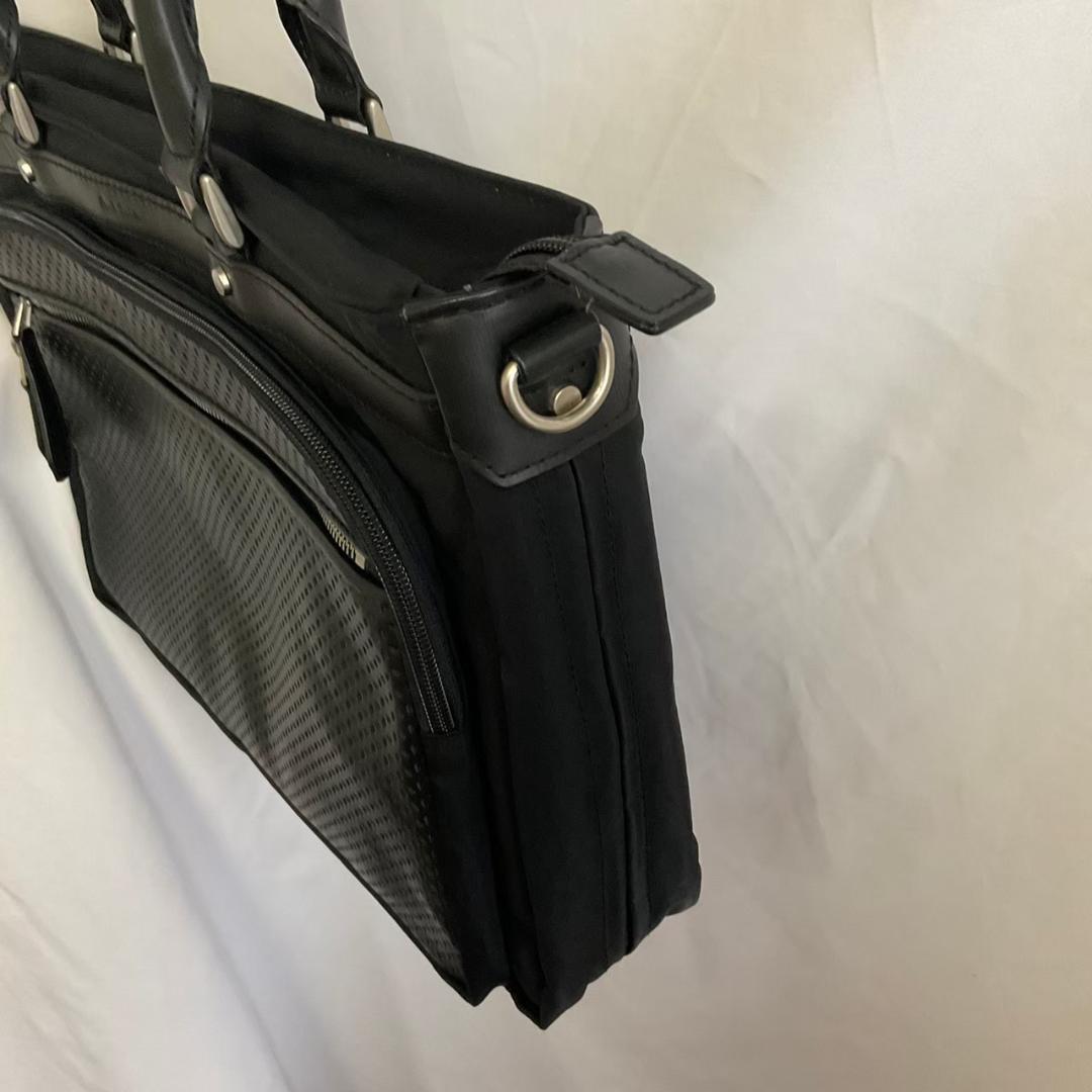 Paul Smith ビジネスバッグ パンチング レザーデザイン ナイロン
