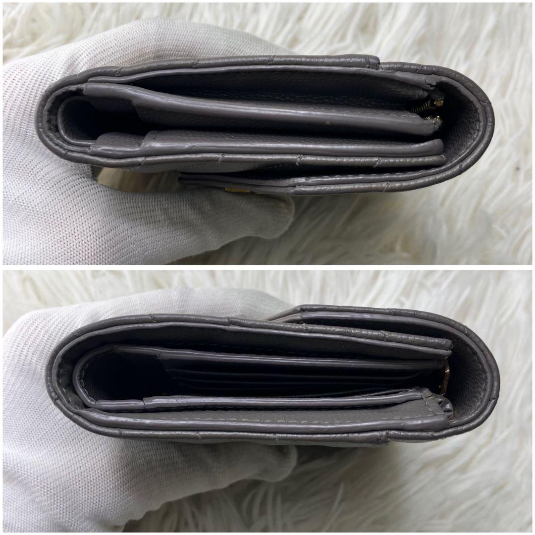 極美品✨サンローラン 三つ折り財布 YSL カサンドラ キャビアスキン