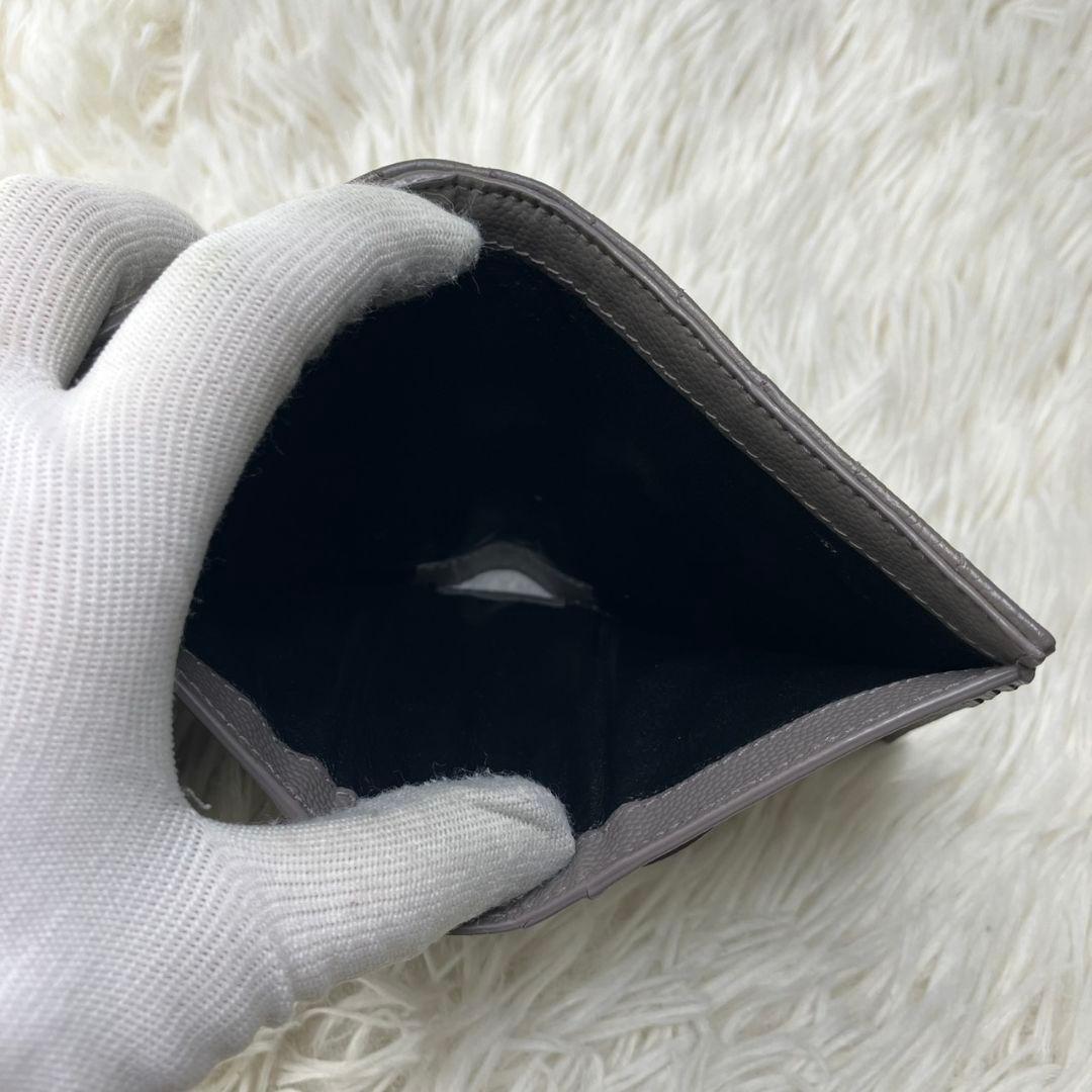 極美品✨サンローラン 三つ折り財布 YSL カサンドラ キャビアスキン