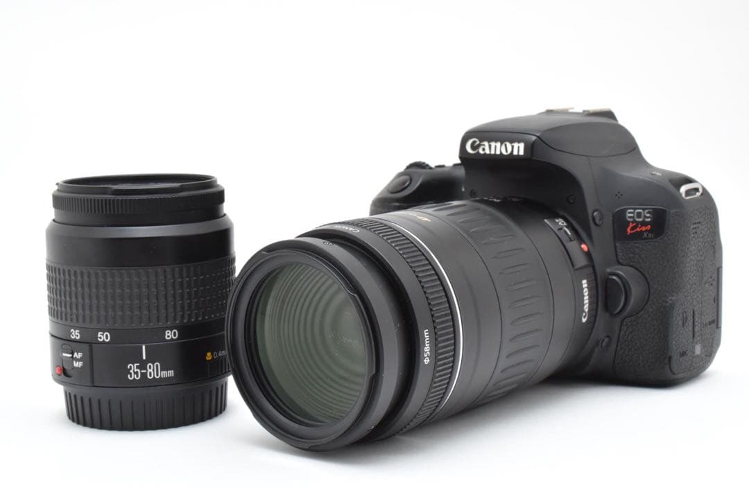 デジタル一眼レフカメラcanon kiss x9i 標準&望遠ダブルレンズセット