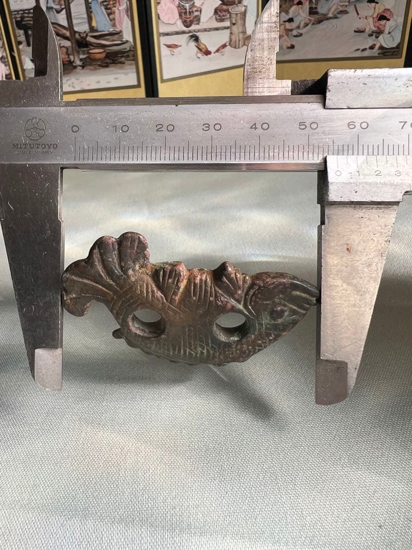 銅　魚置物