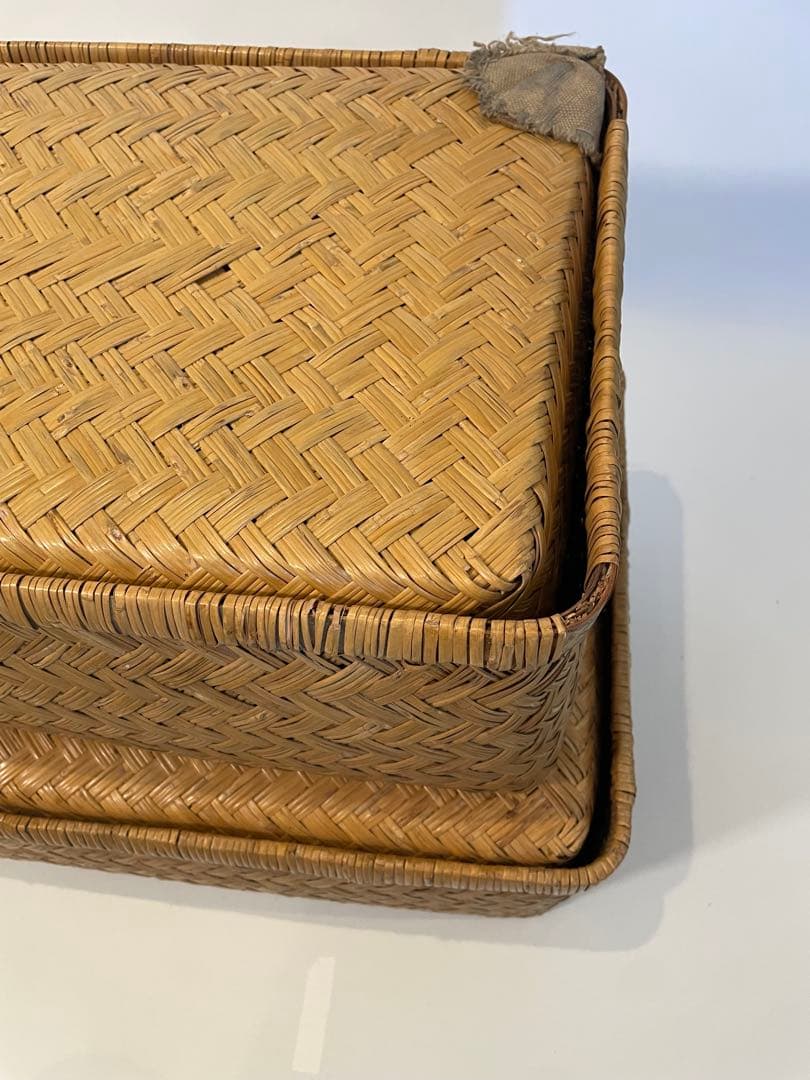 昭和レトロ 柳行李 やなぎこおり 衣類収納 収納ボックス 希少品　2個セット