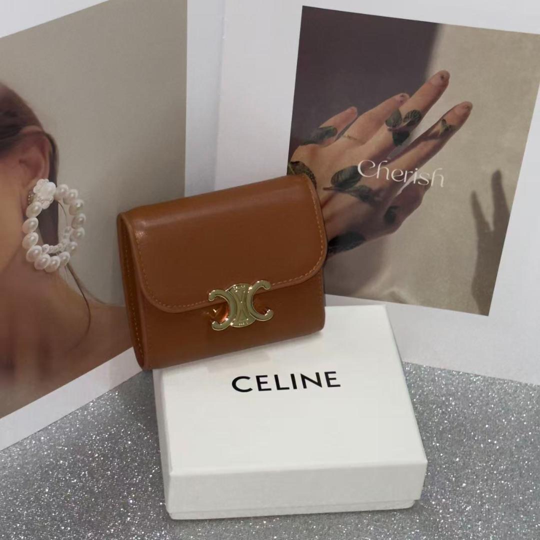 CELINE ブラウン 三つ折り財布