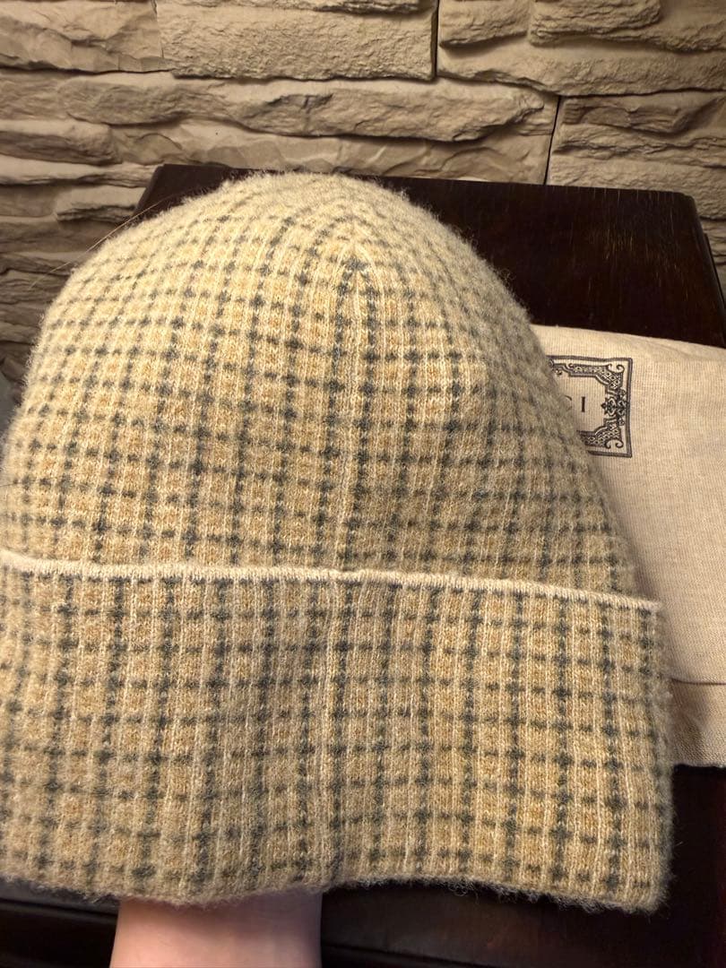 美品【GUCCI】ウール　ニット帽・ビーニー