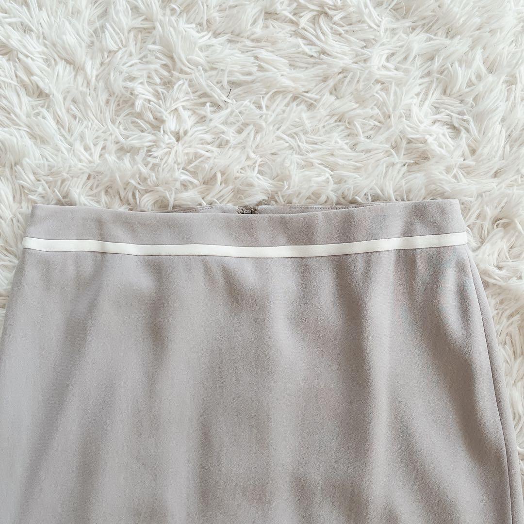 ＊未使用タグ付き【BEIGE,】スカート CINDY ミディ ライトグレー 6