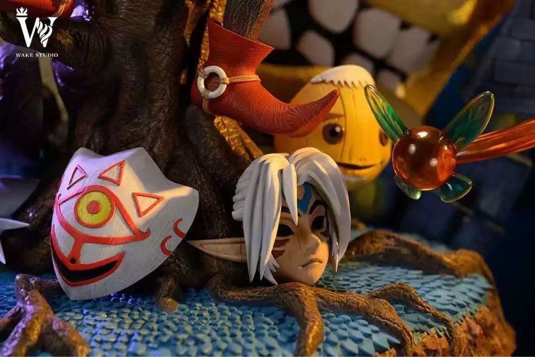 ゼルダの伝説Wake-STUDIO リンクムジュラの仮面 スタルキッドフィギュア