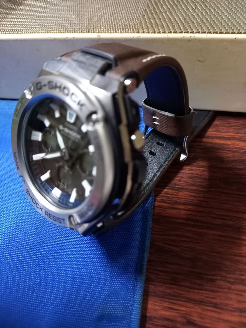 CASIO G-SHOCK 黒 レザーベルト Gstーw130L