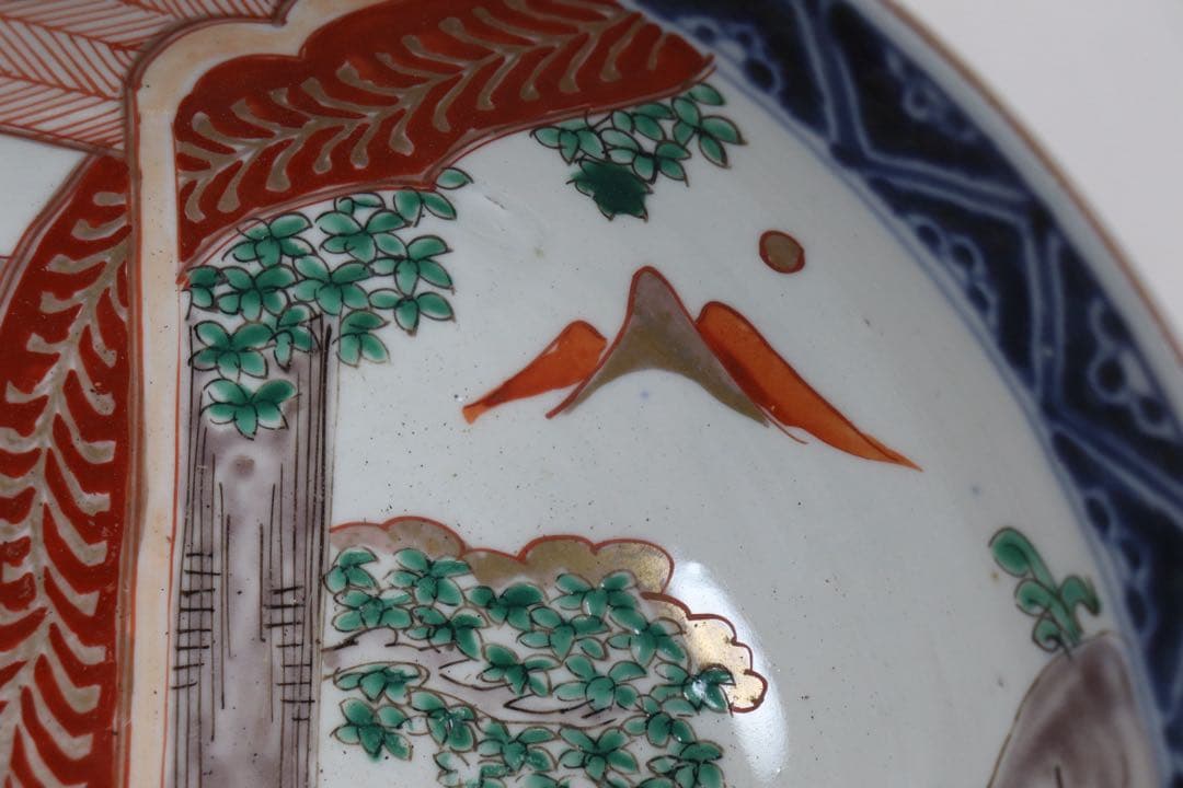 江戸　伊万里錦絵大鉢2点　共箱　送料込み250518