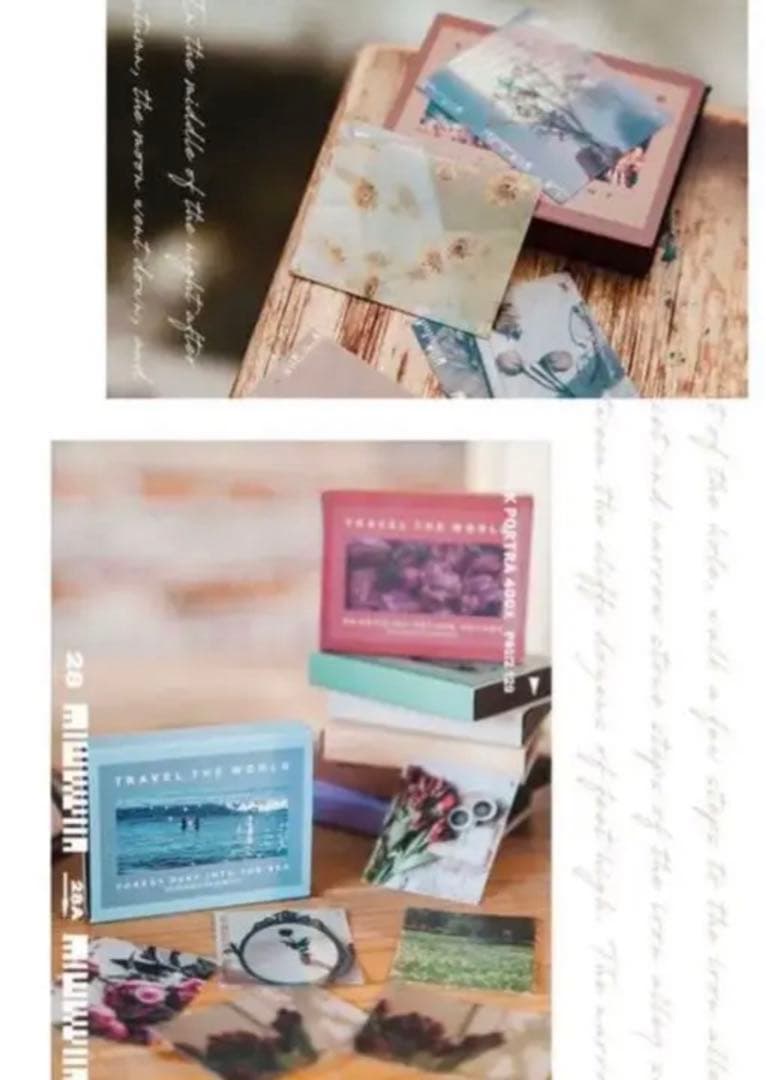 W1424.TRAVEL THE WORLD ボックス入りフォトステッカー 8種