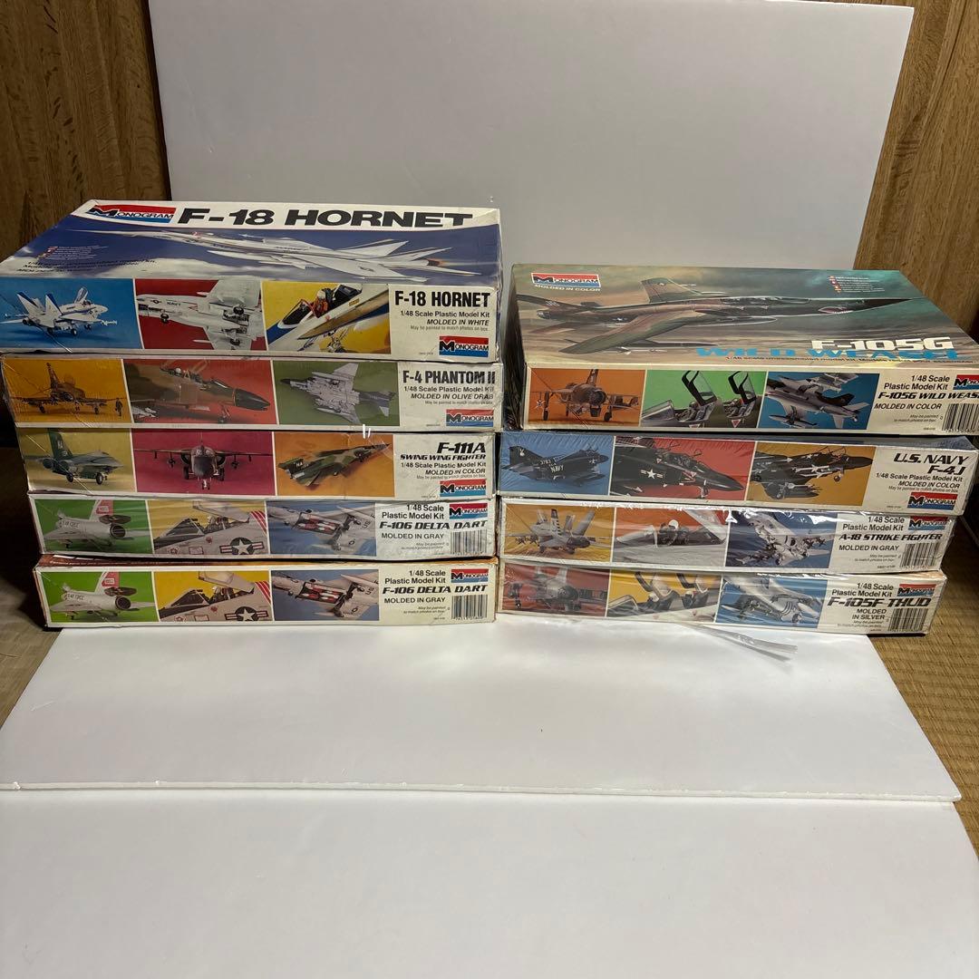 モノグラム 1/48 航空機 ジェット機 モデルキット9個セット