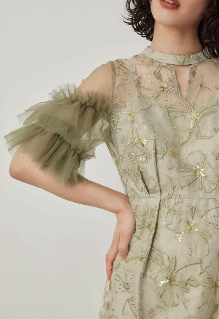 niana スパンコール刺繍レース オケージョンドレス