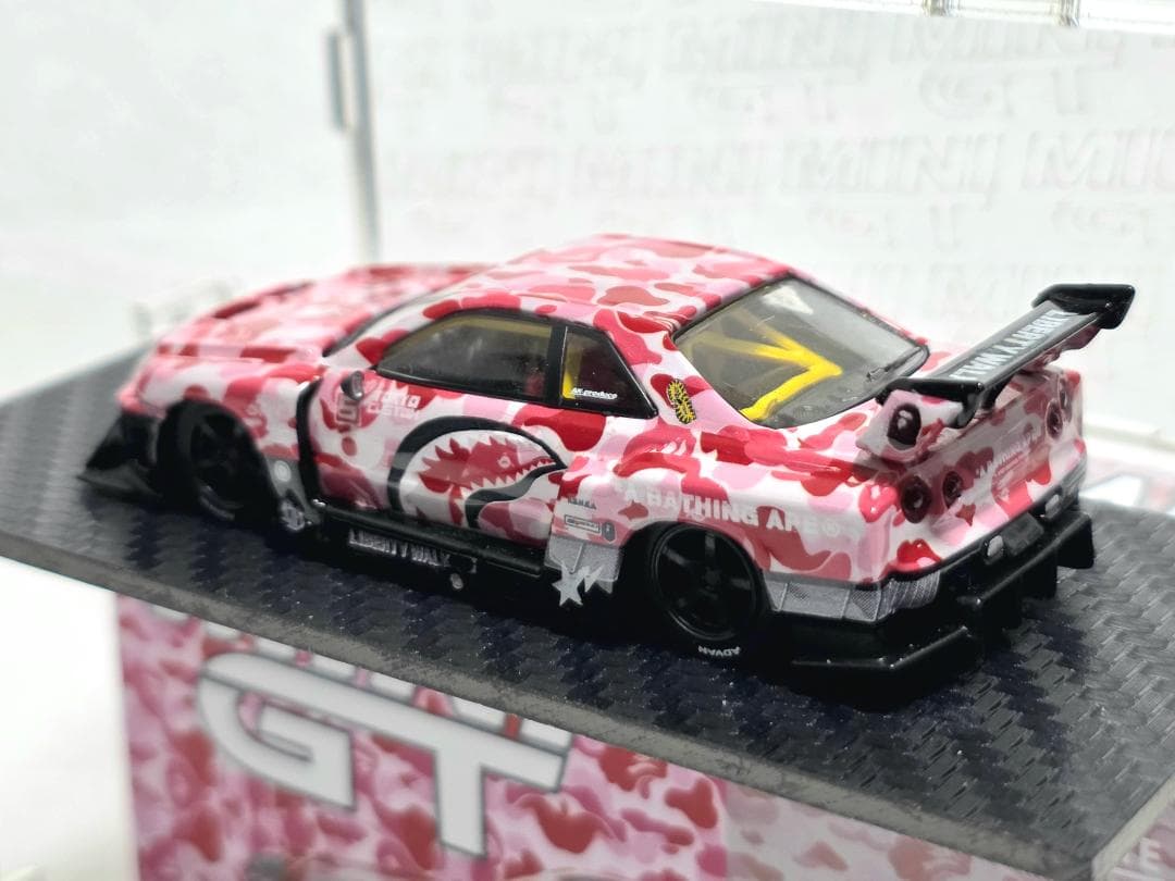 限定 LBWK Mini GT BAPE 日産 R34 + ケース付き