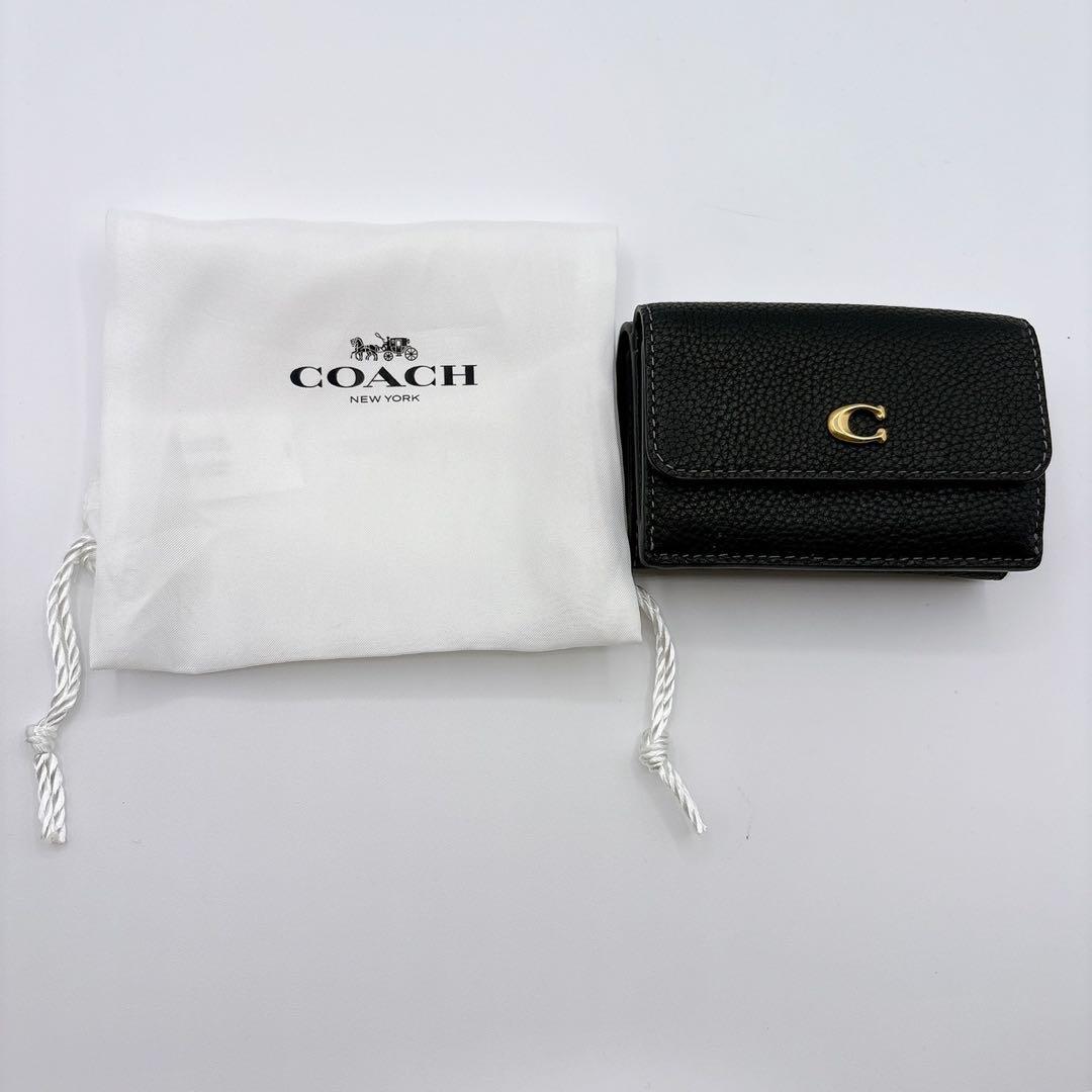 【ほぼ未使用】COACH トライフォールド　三つ折り財布　コンパクトウォレット
