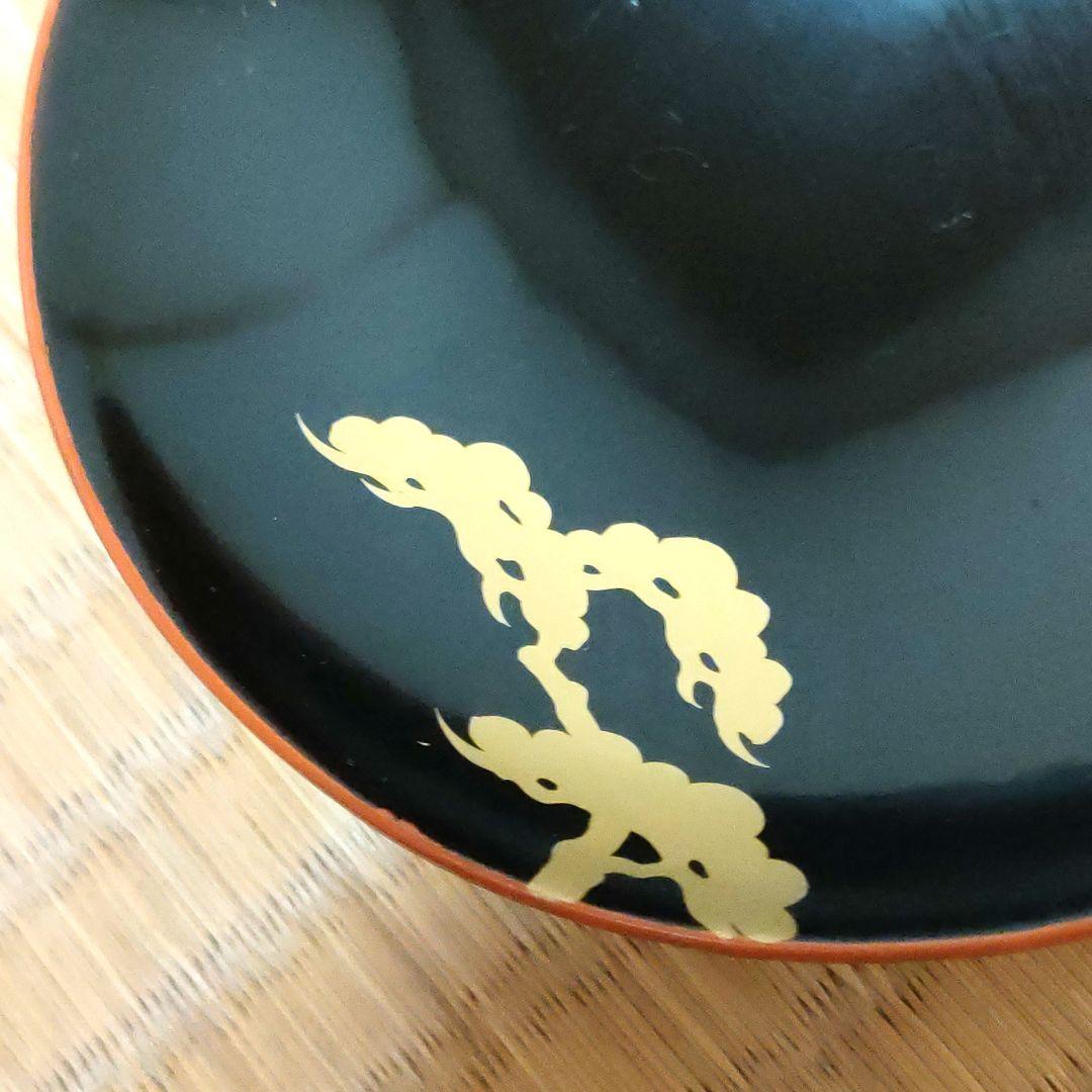 明治42年 吸物椀 20客 外朱内黒 金蒔絵 共箱付 漆器 金彩 時代物 汁椀