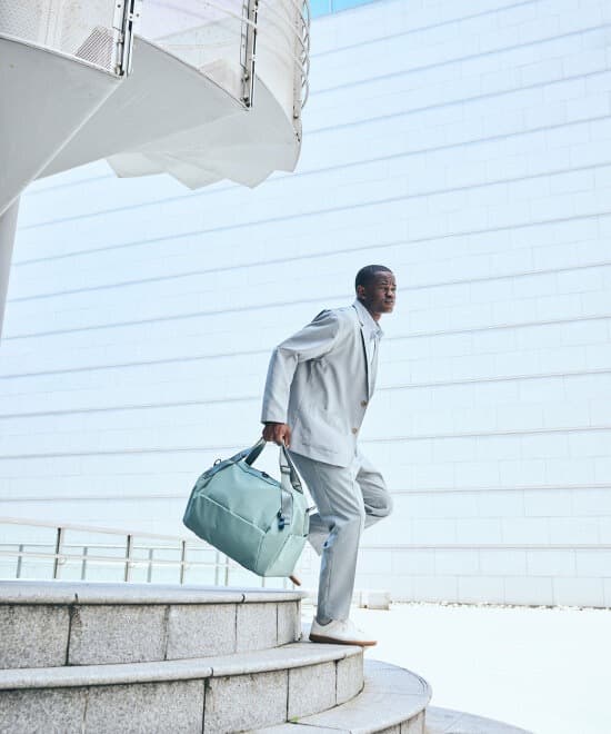 MILESTO Hutte ボストンバッグヒュッテ　アッシュグリーン　35L