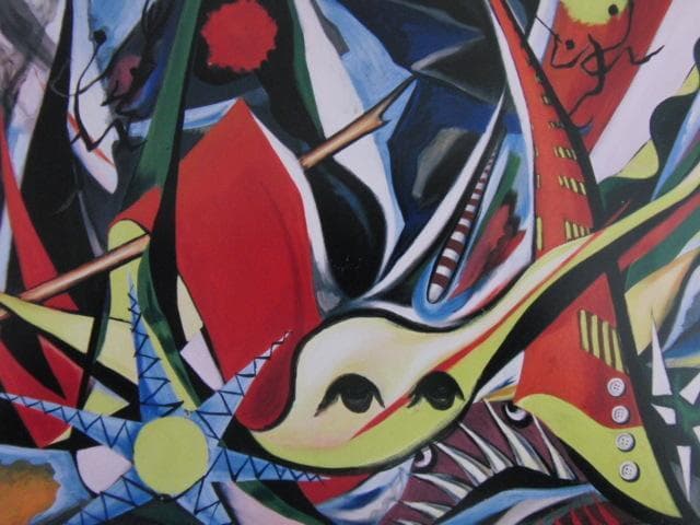 岡本太郎、【青空】、希少な大判額装用画集より、新品高級額装付、巨匠、日本人画家