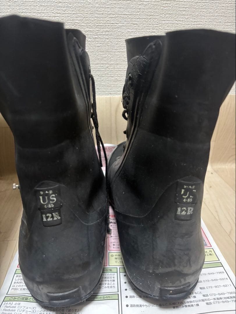 柔*人様 ラバーハイカットブーツ　米軍ミッキーブーツ　バニーブーツ　12R 未使