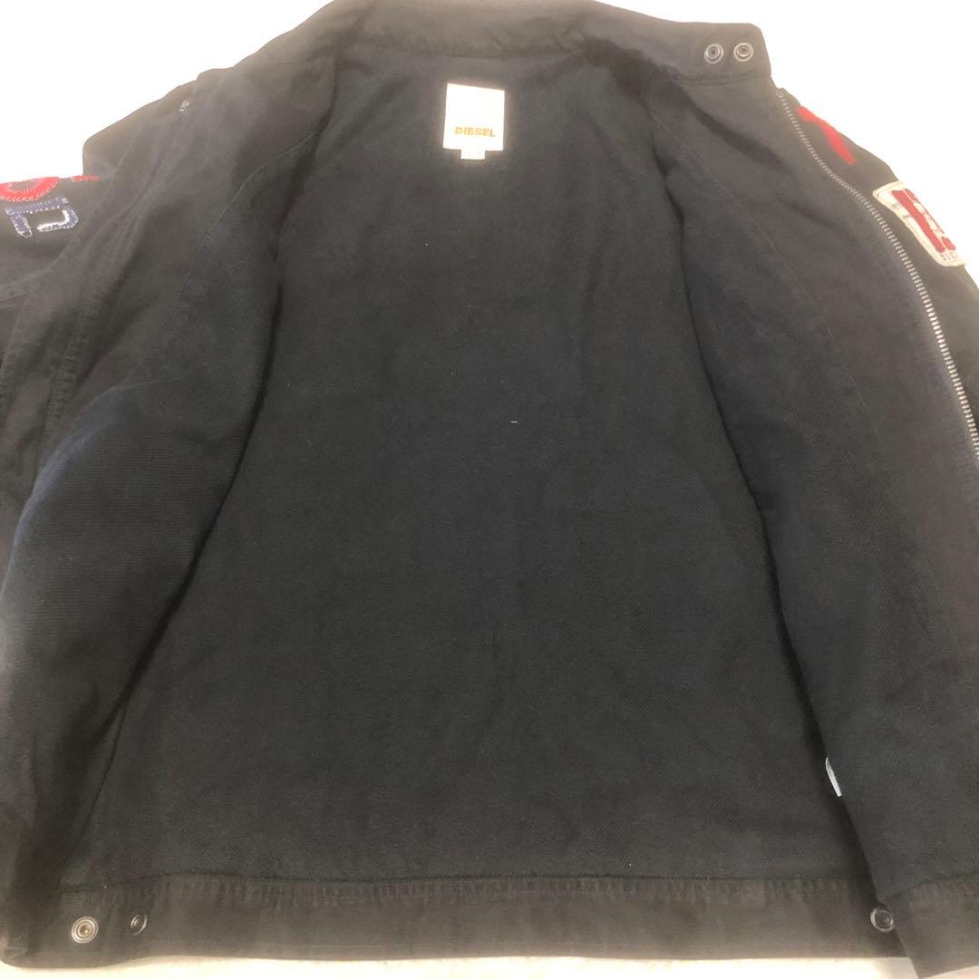 DIESEL シングルライダー　コットン　アップリケデザイン　ジャケットブルゾン