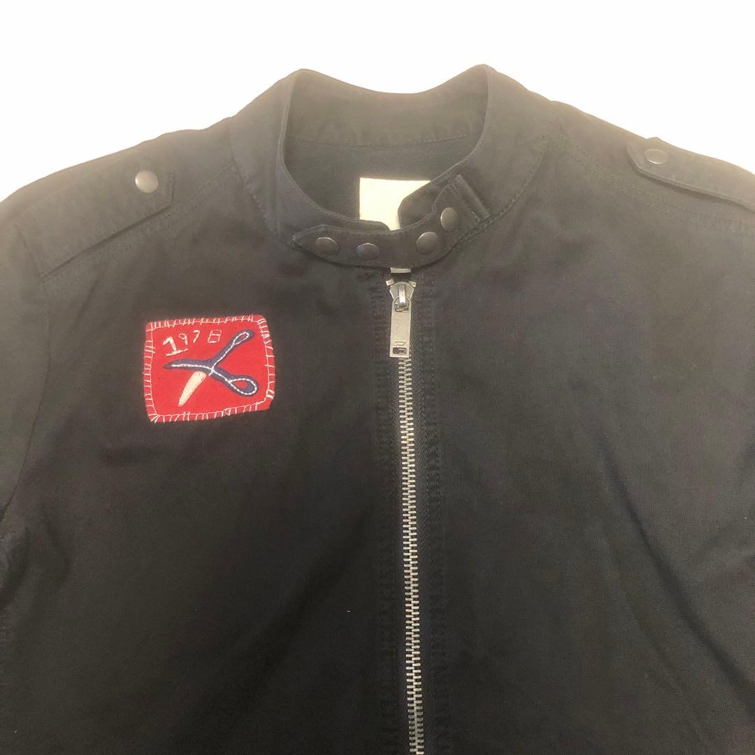 DIESEL シングルライダー　コットン　アップリケデザイン　ジャケットブルゾン